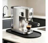 Silicone Coffee Machine Mat, Multifunctional Mat with Raised Edges, 20 x 40 cm, Waterproof and Non-Slip, Compatible with De'Longhi Dedica Style and Other Espresso Machines