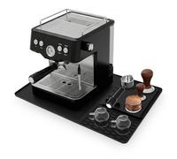 Silicone Coffee Machine Mat with Detachable Tamper Mat, 24x16 Inch 2-in-1 Counter Protector with Convex Edge for Espresso Machine, Dish Drying Area for Ninja Luxe Cafe Accessories, Non-Slip Base