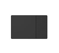 Silicone Coffee Mat 15.75x23.6Inch Coffee Bar Mat with Detachable Dish Drying Mat Easy Clean Coffee Station Mat Black