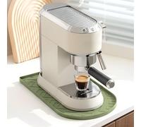 Silicone Coffee Mat,15.8"x 7.8"in Bar Mat for Countertop,Heat-Resistant,Non-Slip,Leak-Proof,Fit for Coffee Maker/Espresso Machine-Green