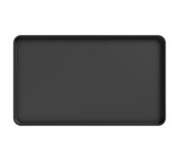 Silicone Coffee Mat Raised Edge Drain Mat Thicken Dish Drying (Black)