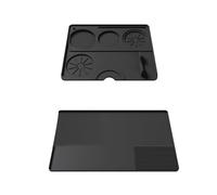 Silicone Coffee Mat with A Removable Tamper Mat for Luxe Cafe Accessories,23.5"X15.7"Anti-Slip Heat-Resistant