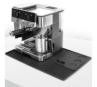 Silicone Coffee Mat with Convex Edge, 24''x16'' Coffee Bar Accessories Compatible with Ninja Luxe Cafe Accessories