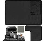 Silicone Coffee Mats, 60 x 40 cm, with Tamper Mats, for Ninja Luxe Cafe | with Top Mat, Coffee-Towel, Non-Slip, Heat Resistant, with Raised Edges, Coffee Machine Mat