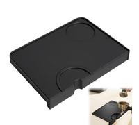 Silicone Coffee Tamper Mat, Non-Slip Tamping Mat, Espresso Silicone Mats, 20X15 cm Tamping Mats Black Food Grade Pad with Corner Edge Support for Barista Tool Home Kitchen Coffee Shop (Black)
