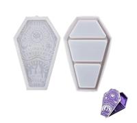 Silicone Coffin Mold Easy Release Reusable Spooky DIY Decoration | Halloween Coffin Mold for DIY Enthusiasts Craft Lovers Jewelry Box Trinket Holder Home Decoration