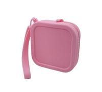 Silicone Coin Purse - Change Purse Square, Colorful Coin Wallet, Square Coiins Holder | Versatile Travel Toiletry Organizers, Multi Purpose Cosmetic Pouch For Small Items, Men Women, Travel, pink