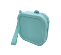 Silicone Coin Purse - Mini Wallet, Small Pouch | Square Square Change Bag for Women with a Smooth Closure, Portable Makeup Holder for Lipstick, Cards, Keys, Earphones and Dage, Green, verwijzen naar
