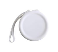 Silicone Coin Purse Round Mini Wallet Pouch for Women and Girls Key Bag Headphone Case Premium for and Flexible Protection(White)