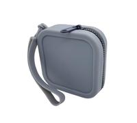 Silicone Coin Purse - Zipper Key Organizer Pouch | Change Storage Purse, For Women, Square Makeup Bag, Small Travel Makeup Bag, For Keys, Grey, Consulte la descripción, See description