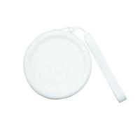Silicone Coin Purses Round Silicone Coin Purse Cute Mini Solid Color Data Cable Storage Bag Portable Waterproof Lipstick Cosmetic Bag Women for Change, Receipts, Keys(White)