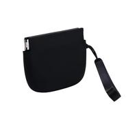 Silicone Coin Purses Silicone Snap Wallet Coin Pouch & Key Holder Mini Earphone/Cash Organizer Pouch with Wrist Strap for Change, Receipts, Keys(Black)