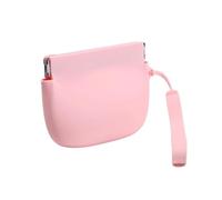 Silicone Coin Purses Silicone Snap Wallet Coin Pouch & Key Holder Mini Earphone/Cash Organizer Pouch with Wrist Strap for Change, Receipts, Keys(Light Pink)