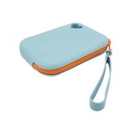 Silicone Coin Wallet,Simple Makeup Lipstick Bag,Korean Wrist Bag,Portable Coin Purse,Mini Storage Bag(Blue)