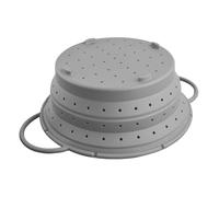 Silicone Colander - 8.5 Inch Collapsible Strainer | Kitchen Strainer Basket with Handle | Kitchen Strainer with Handle | Draining for Fruit Vegetables Pasta | Heat Resistant, Soft and Easy to Store