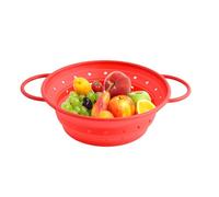 Silicone Colander - 8" Folding Party | Kitchen Basket Filter With Handle | Kitchen Filter With Handle | Fruit Remover Vegetable Paste | Heat Resistant, Soft And Easy