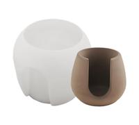 Silicone Concrete Flower Pot Mould | Non-Stick Mould for Casting, Round Shape Reusable Silicone for Flower Pots, for DIY at Home Concrete Candle Holder Cement Plaster Storage