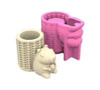 Silicone Concrete Molds Resin Flower Pots Molds Capybaras Shape for Succulents Vase and Pen Holder Creation Silicone Mold
