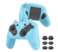 Silicone Controller Case Set Compatible with Nintendo Switch 2 Pro, Gamepad Accessories - Protective Softshell Cover with 6 Thumb Grips, Shock-Resistant & Ergonomic Comfort Grip Design (Blue)