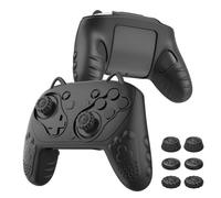 Silicone Controller Case Set Compatible with Nintendo Switch 2 Pro, Gamepad Accessories - Protective Softshell Cover with 6 Thumb Grips, Shock-Resistant & Ergonomic Comfort Grip Design (Black)