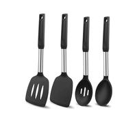 Silicone Cooking Spatulas and Spoons, Heat Resistant Silicone Cooking Utensils Set, Non Stick Large Kitchen Spatula