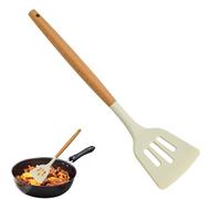 Silicone Cooking Utensils - 4 Piece Heat Resistant Kitchen Utensils, Non-Stick Solid Spoon Slotted Turner Ladle, Flexible Spatula Set | Ergonomic Cookware Tools for Baking Mixing Grilling Serving