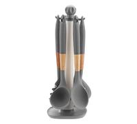 Silicone Cooking Utensils - 7-Piece Food Grade Long Handle,Cooking Spatula Kitchen Utensils Set,for Nonstick Cookware Pots Pans Baking Mixing Home Restaurant Camping