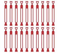 Silicone Cord Organizer Bundle 20 Essential Tools for Managing Power, Charging, and Data Cables (Red)