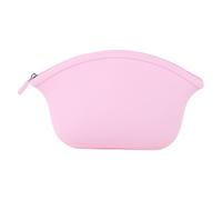 Silicone Cosmetic Bag, Coin Purse Candy Color Zipper Waterproof Makeup Storage Bag, Portable Wash Storage Bag Travel Pouch(Pink)