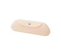 Silicone Cosmetic Brush Holder, Silicone Cosmetic Brush Bag | Beauty Tool Organizer with Magnetic Closure | Portable Cosmetic Bag, Soft Eyebrow Pencil Storage Bag, Face Brush Case, lightyellow, 説明を参照