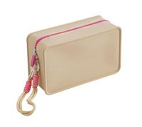 Silicone Cosmetic Reise - Colorful Zipper, Up Case, Cultural Women | Medium Size Silicone Portable with Zipper, Waterproof Makeup for Weekend, khaki, Se référer au descriptif, Refer to description