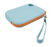 Silicone Cosmetic Storage Bag Organizer Storage Bag with Zipper | Multifunctional Portable Makeup Bag, Ideal for Cable Ties, Box and Cosmetics, Practical for Dons, azure, riferimento alla
