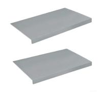 Silicone Counter Edge Protector 2 Pcs L-Shaped Non Slip(Gray) | Flexible silicone, for shields against scratches, L-shaped fit, non-slip grip, kitchen workbench use