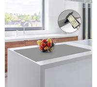 Silicone Countertop Mat, 35.4"x23.6"x0.08" Silicone Mats for Kitchen Counter, 2MM Thick Nonslip Heat Resistant Mat, Large Kitchen Counter Mat, Waterproof Countertop Protector for Craft mat, Light Gray