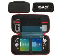 Silicone Cover and Carrying Case Compatible with Logitech G Cloud Gaming Handheld, Screen Protector for Logitech G Cloud Console Accessories (Black/Black)