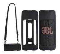 Silicone Cover Case Compatible with JBL Grip Portable Bluetooth Speaker, Portable Protective Case with Shoulder Strap Wireless Speaker Accessories for JBL Grip Bluetooth Speaker (Black)