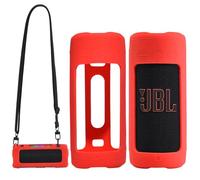Silicone Cover Case Compatible with JBL Grip Portable Bluetooth Speaker, Portable Protective Case with Shoulder Strap Wireless Speaker Accessories for JBL Grip Bluetooth Speaker (red)