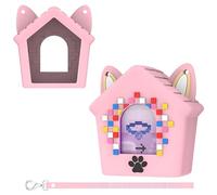 Silicone Cover Case for Bitzee Doghouse Interactive Toy Digital Pet, Silicone Protective Case Holder Protective Skin Sleeve for Bitzee Doghouse Virtual Electronic Pet with Lanyard (Pink)