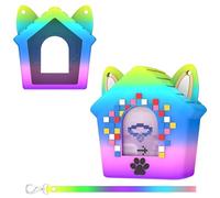 Silicone Cover Case for Bitzee Doghouse Interactive Toy Digital Pet, Silicone Protective Case Holder Protective Skin Sleeve for Bitzee Doghouse Virtual Electronic Pet with Lanyard (Multicolor)