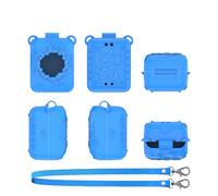 Silicone Cover Case for Bitzee Magicals Digital Pet, Protective Skin Sleeve, Case with Lanyard, Carrying Case (Blue)