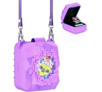 Silicone Cover Case for Bitzee Magicals - Interactive Toy Digital Pet, Protective Skin Sleeve for Magicals Virtual Electronic Pets Accessories, with Lanyard (PURPLE)