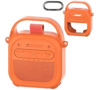 Silicone Cover Case for Bose SoundLink Micro 2 Bluetooth Speaker, Orange | Protective Case with Handle, Accessories for Micro 2 Speaker Silicone Cover, Metal Carabiner, Custom-Design Cover Case