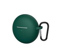 Silicone Cover Case for HUAWEI FreeBuds 7i, Protective Earbuds Sleeve with Carabiner Headphone Soft Skin Case All-Round Protection Shockproof Shell (dark green)
