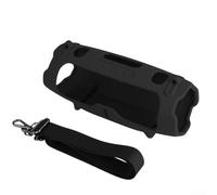 Silicone Cover Case for JBL Charge 6 with Adjustable Shoulder Strap - Anti-Drop Protection, Portable Lightweight Design for Travel, Outdoor & Beach Use(Black)