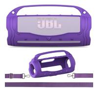 Silicone Cover Case for JBL Flip 7 Portable Bluetooth Speaker Accessories, Flip 7 Speaker Protective Case with Silicone Handle and Shoulder Strap (Purple)