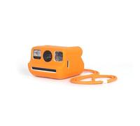 Silicone Cover Case for Polaroid Go Gen2 /Gen 1 Camera with Lanyard, Cute Solid Color Protective Cover,Dustproof,Shockproof,Drop - Resistant,Scratch-Proof (Orange)