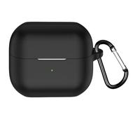 Silicone Cover Case for Samsung Galaxy Buds 3/3 Pro, Protective Sleeve with Carabiner Full Cover Protection Case for Galaxy Buds 3 & Galaxy Buds 3 Pro Earbuds Headphone Accessories (Black)