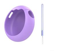 Silicone Cover Case with Lanyard for Tamagotchi Connection Virtual Reality Pet Protective Silicone Shell Scratch Resistant (Purple)