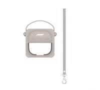 Silicone Cover Case with Shoulder Strap for Bose For SoundLink 2nd Gen丨 Soft Skin Protective Sleeve with For Easy to Buttons and Ports丨 For Shockproof(Grey)