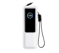 Silicone Cover For Anker Zolo 25,000mAh 165W, Dustproof Shockproof Scratch-Resistant Soft Protective Sleeve Protection Case for Power Bank (White)